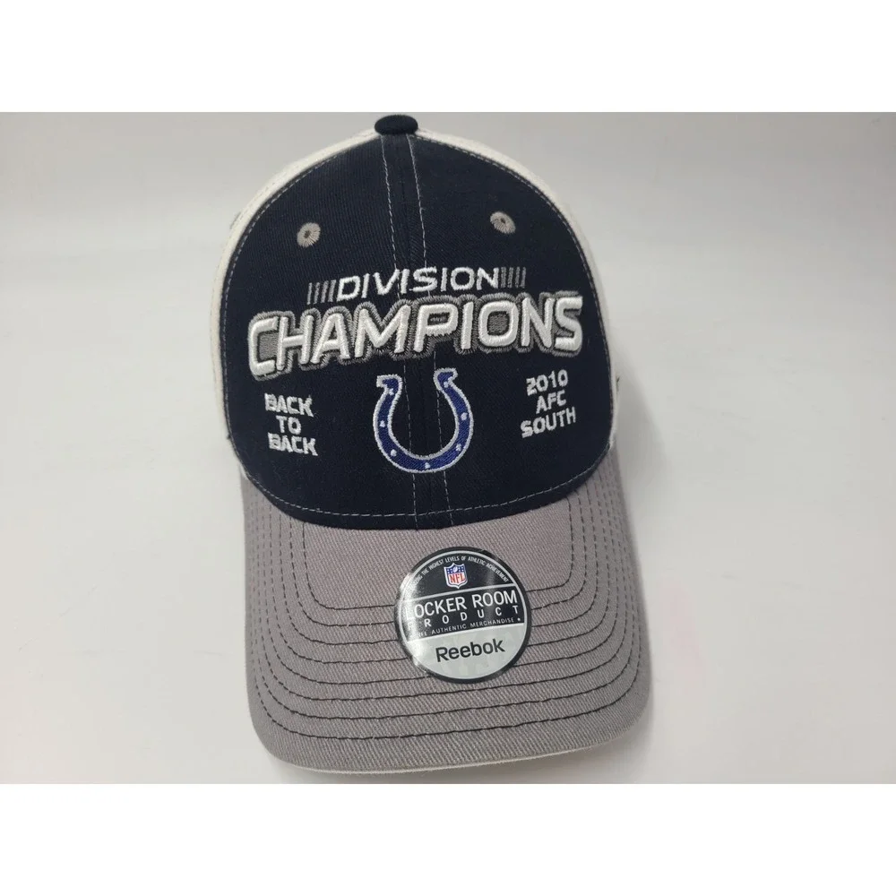 Indianapolis Colts 2010 AFC South Division Champions Reebok Hat Cap NFL Black‎